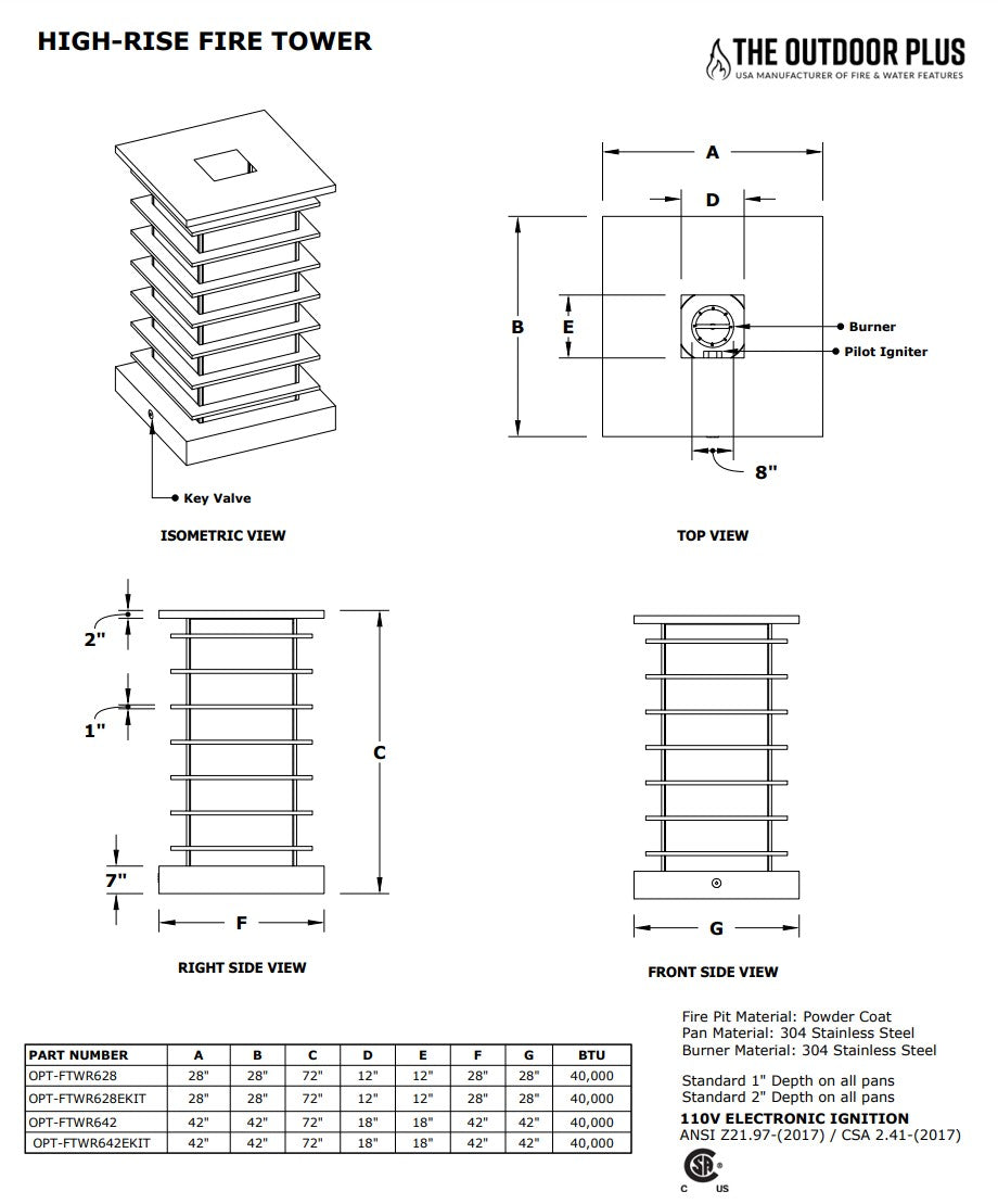 High-Rise Fire Tower by The Outdoor Plus | Outdoor Heat Direct