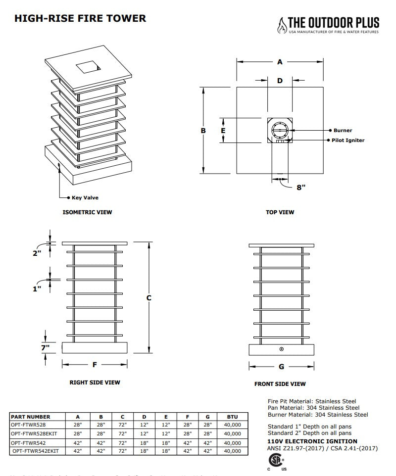 High-Rise Fire Tower by The Outdoor Plus | Outdoor Heat Direct