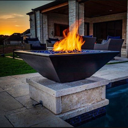 The Outdoor Plus Maya Concrete Fire Bowl - Outdoor Heat Direct