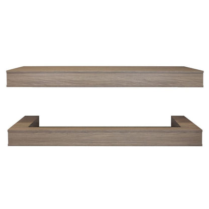 Modern Flames Studio Suite Floating Mantel Set for 76" Orion Multi — Coastal Sand (WSS-OR76-CS) - Outdoor Heat Direct