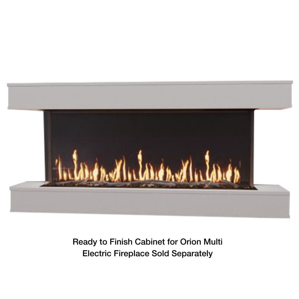Modern Flames Studio Suite Floating Mantel Set for 60" Orion Multi — Coastal Sand (WSS-OR60-CS) - Outdoor Heat Direct