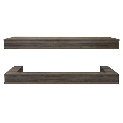 Modern Flames Studio Suite Floating Mantel Set for 76" Orion Multi — Driftwood Grey (WSS-OR76-DW) - Outdoor Heat Direct