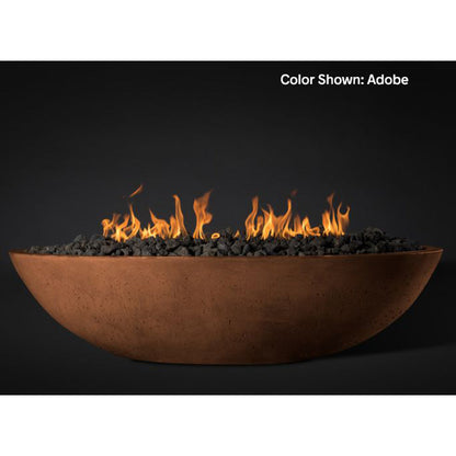 Oasis Oval 60" Fire Bowl — Match Ignition | Slick Rock Concrete | Outdoor Heat Direct
