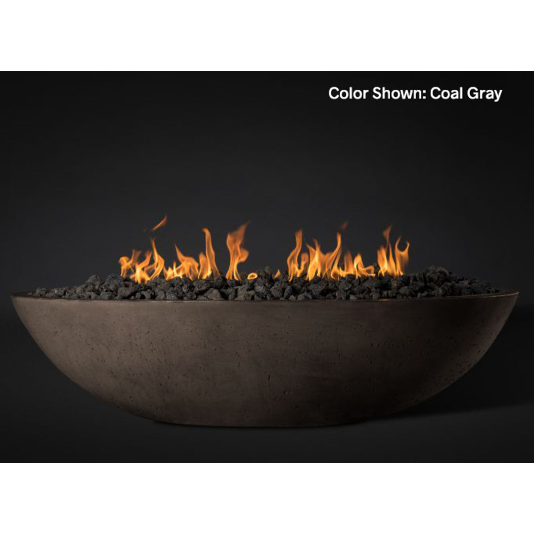 Oasis Oval 60" Fire Bowl — Match Ignition | Slick Rock Concrete | Outdoor Heat Direct
