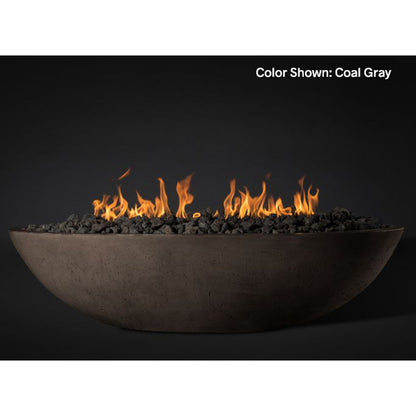 Oasis Oval 60" Fire Bowl — Match Ignition | Slick Rock Concrete | Outdoor Heat Direct