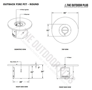 The Outdoor Plus Round Outback Fire Pit