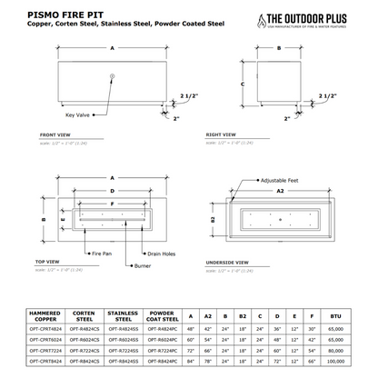 Pismo Metal Fire Pit - Free Cover ✓ [The Outdoor Plus] (Lead Time 2-3 weeks)