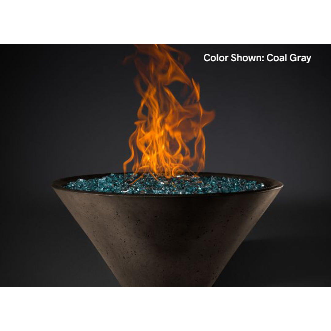 Ridgeline Conical Fire Bowl (22"–34") — Match Ignition | Slick Rock Concrete | Outdoor Heat Direct