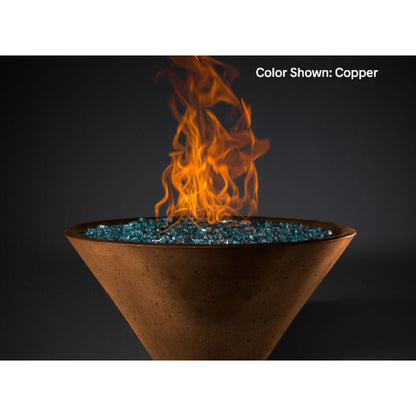 Ridgeline Conical Fire Bowl (22"–34") — Match Ignition | Slick Rock Concrete | Outdoor Heat Direct