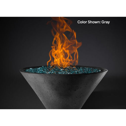 Slick Rock fire feature shown with remote-controlled electronic ignition | Outdoor Heat Direct