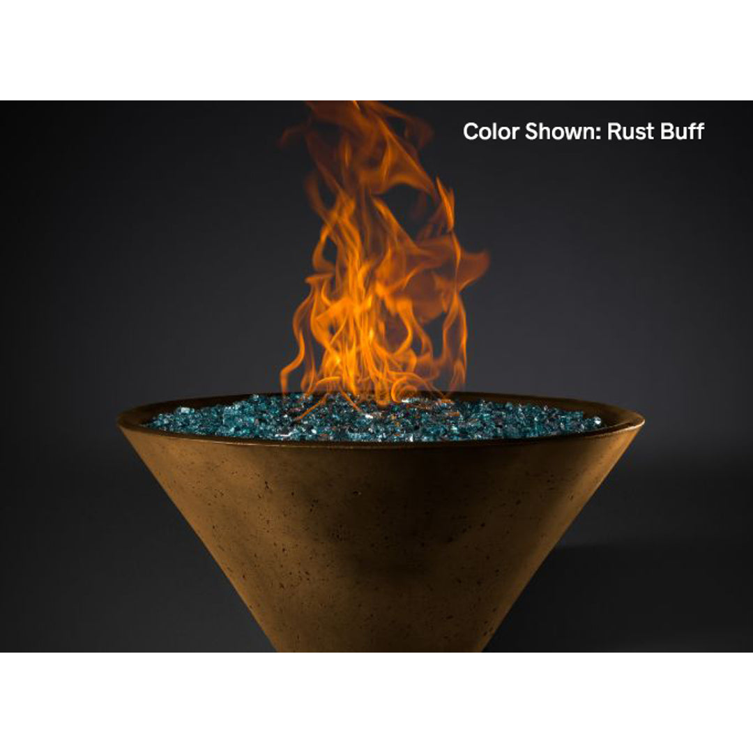 Ridgeline Conical Fire Bowl + Media Pan (22"–34") — No Burner | Slick Rock Concrete | Outdoor Heat Direct