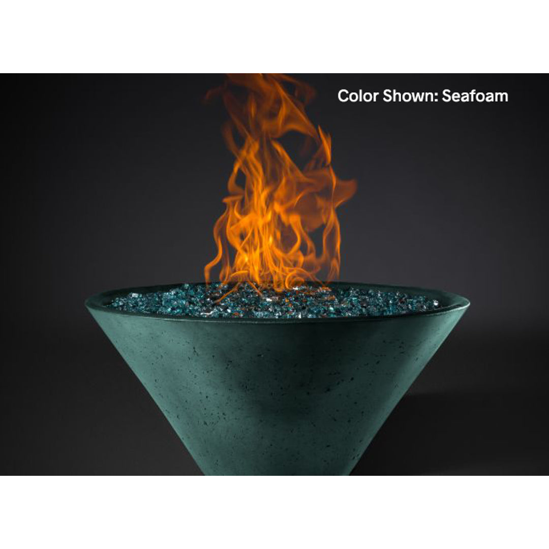 Ridgeline Conical Fire Bowl + Media Pan (22"–34") — No Burner | Slick Rock Concrete | Outdoor Heat Direct