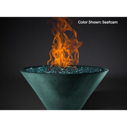 Ridgeline Conical Fire Bowl + Media Pan (22"–34") — No Burner | Slick Rock Concrete | Outdoor Heat Direct