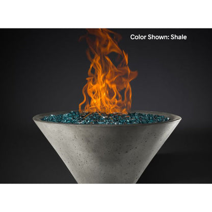 Ridgeline Conical Fire Bowl + Media Pan (22"–34") — No Burner | Slick Rock Concrete | Outdoor Heat Direct