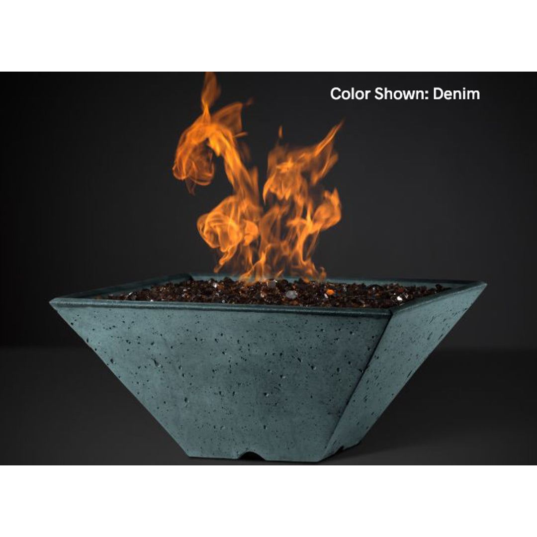 Ridgeline Square Fire Basin (22"–34") — Bowl Only | Slick Rock Concrete | Outdoor Heat Direct