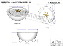 Load image into Gallery viewer, The Outdoor Plus Sedona Fire Bowl with Round Legs