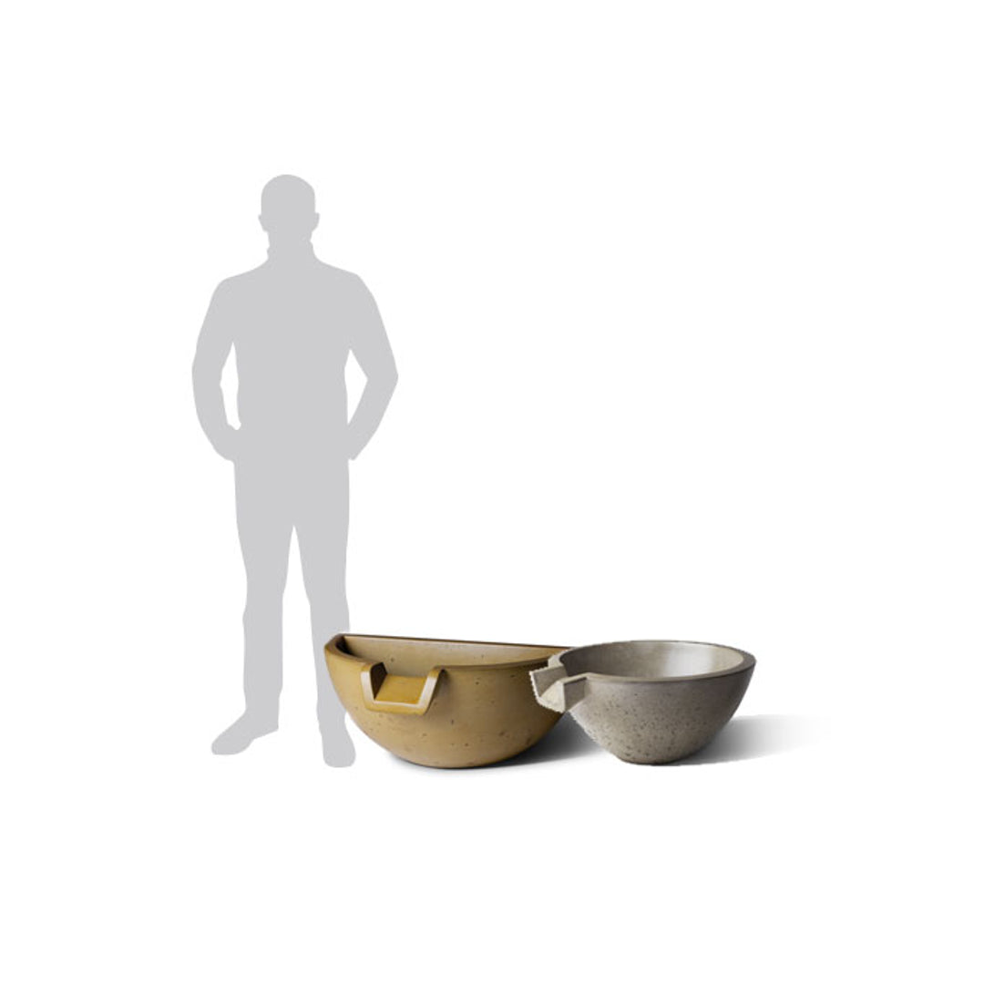 Spill Square 30" Water Bowl | Slick Rock Concrete | Outdoor Heat Direct