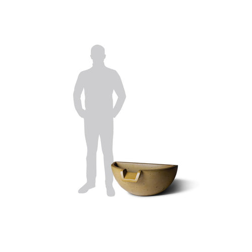 Slick Rock Concrete Spill Half Water Bowl