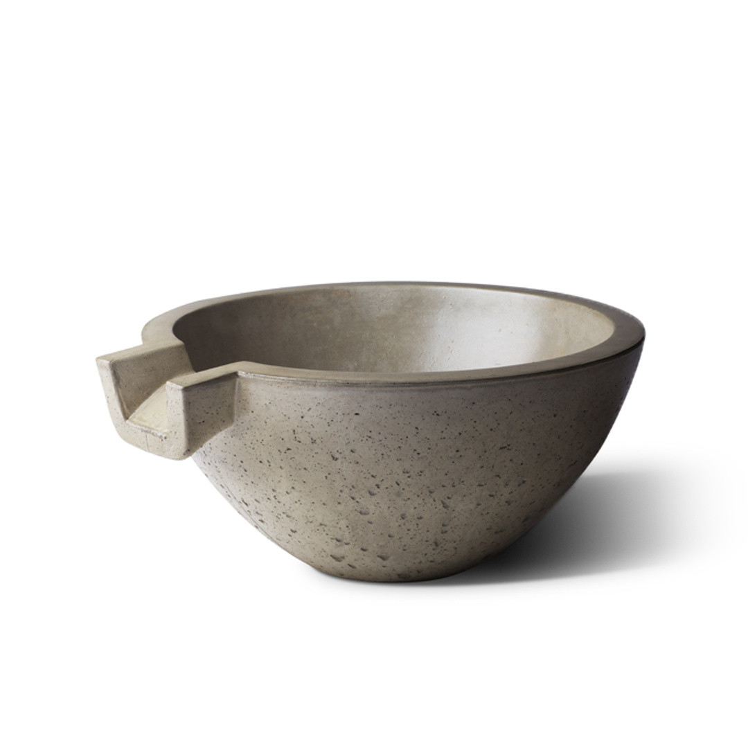 Spill Square 30" Water Bowl | Slick Rock Concrete | Outdoor Heat Direct