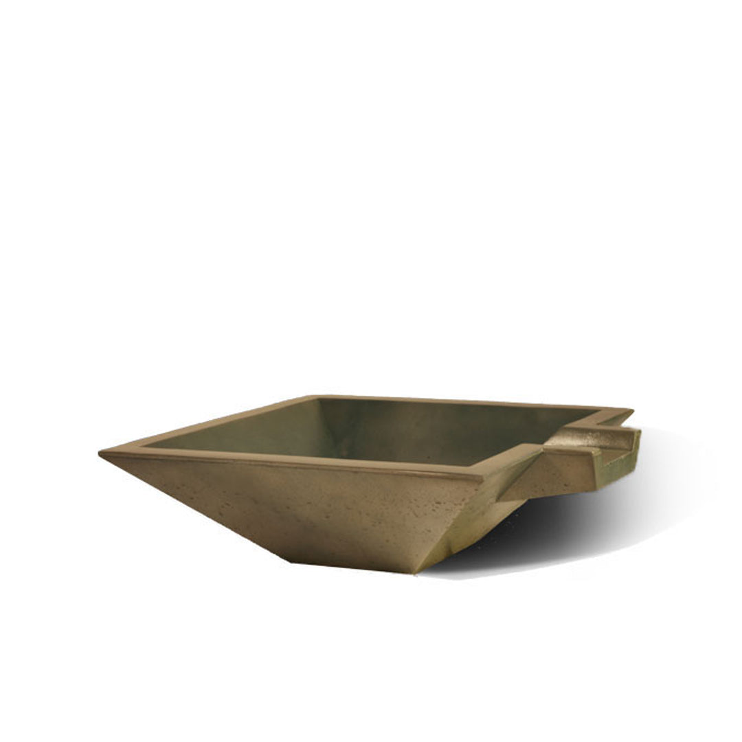 Spill Square 30" Water Bowl | Slick Rock Concrete | Outdoor Heat Direct
