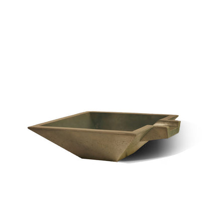 Spill Square 30" Water Bowl | Slick Rock Concrete | Outdoor Heat Direct