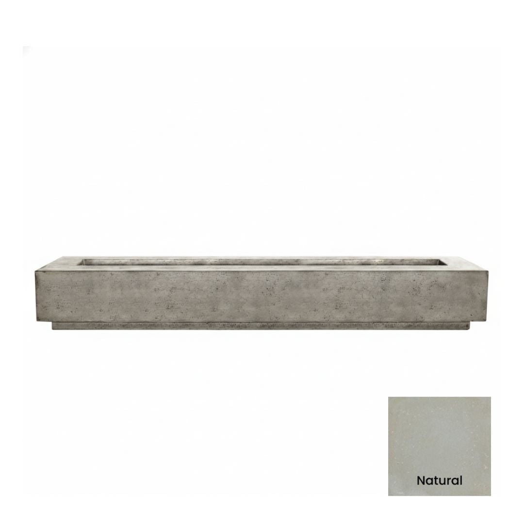 Tavola 110 Fire Table with Glass Wind Guard (Included) - Outdoor Heat Direct