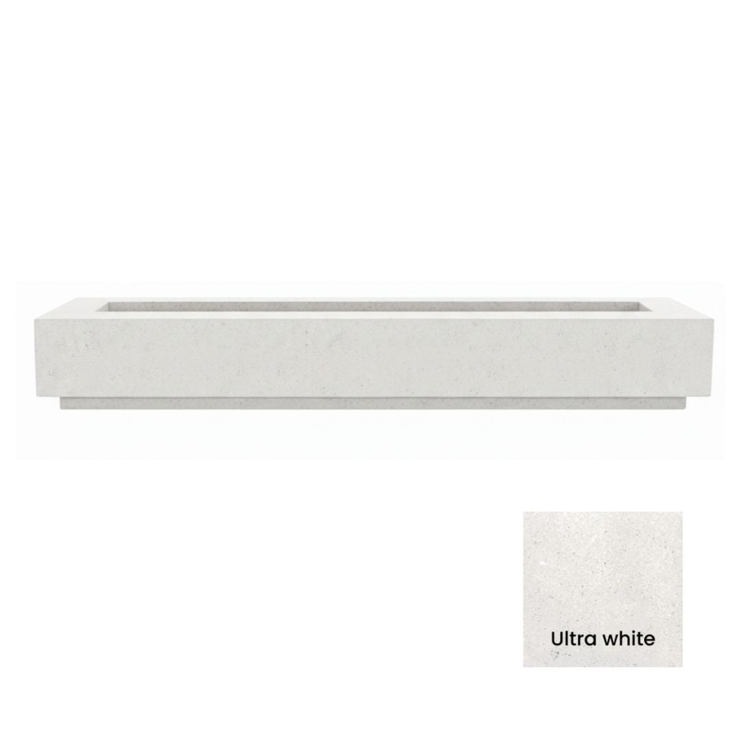 Tavola 110 Fire Table with Glass Wind Guard (Included) - Outdoor Heat Direct