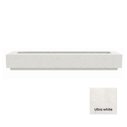 Tavola 110 Fire Table with Glass Wind Guard (Included) - Outdoor Heat Direct