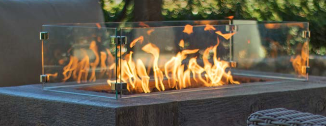 The Outdoor Plus Glass Wind Guard  | Outdoor Heat Direct