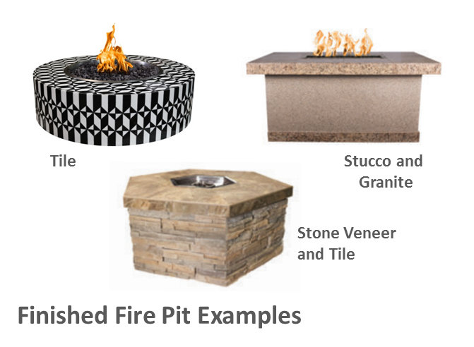 Round Gas Fire Table Kit - Ready-to-Finish - 60" x 24" - [The Outdoor Plus] | Outdoor Heat Direct