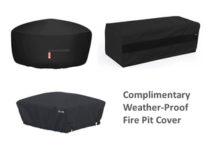 The Outdoor Plus 84" x 36" x 24" Ready-to-Finish Catalina Gas Fire Pit Kit + Free Cover - The Fire Pit Collection