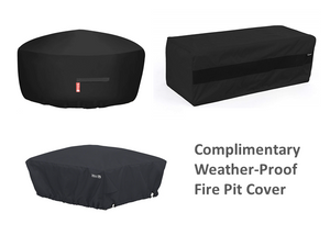 The Outdoor Plus 72" x 72" x 16" Ready-to-Finish Square Gas Fire Table Kit + Free Cover - The Fire Pit Collection