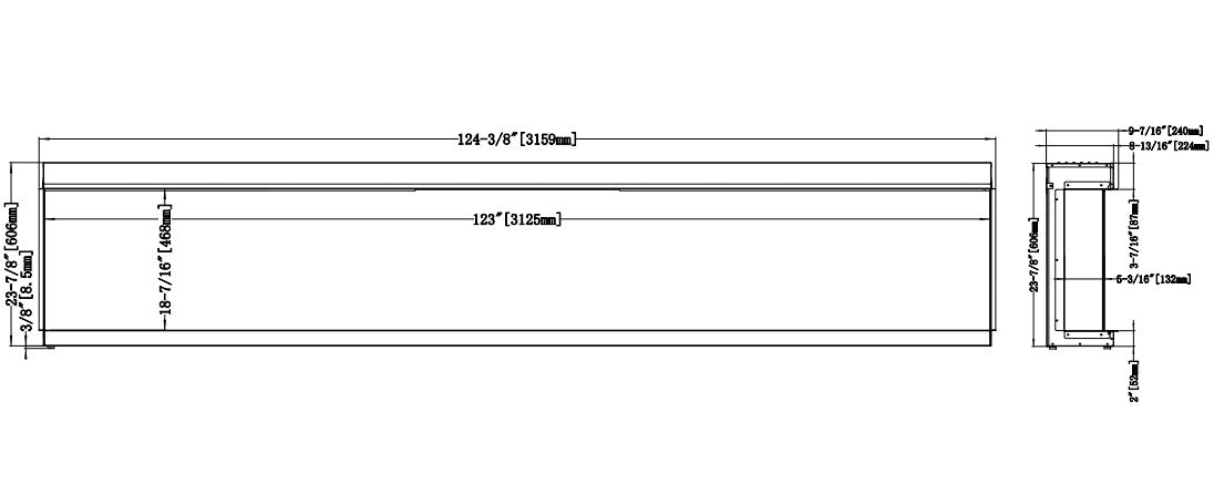 Modern Flames Orion Multi 120” Electric Fireplace