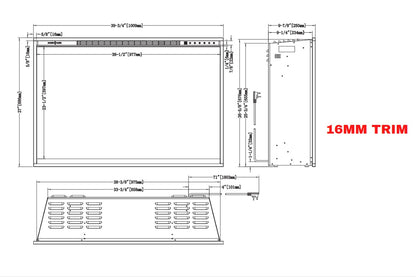 Modern Flames 42" Redstone Traditional Electric Fireplace (10" deep - 38.5" x 24" viewing)