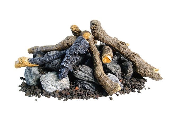 American Fyre Designs Beachwood Logs / Stones Set | Outdoor Heat Direct