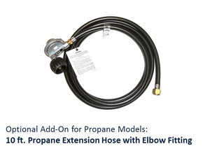 American Fyre Designs 10 ft Propane Extension Hose with Elbow Fitting - The Fire Pit Collection