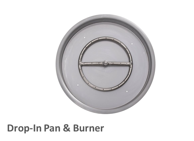 Round Gas Fire Table Kit - Ready-to-Finish - 48" x 24"- [The Outdoor Plus] | Outdoor Heat Direct