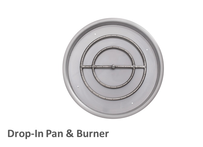 The Outdoor Plus 60" x 16" Ready-to-Finish Round Gas Fire Pit Kit + Free Cover - The Fire Pit Collection