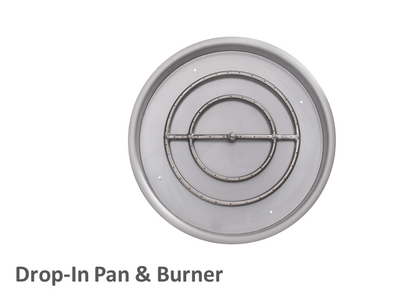 The Outdoor Plus 60" x 16" Ready-to-Finish Round Gas Fire Pit Kit + Free Cover - The Fire Pit Collection