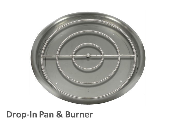 Round Gas Fire Pit Kit - Ready-to-Finish - 84" x 16" [The Outdoor Plus] | Outdoor Heat Direct 