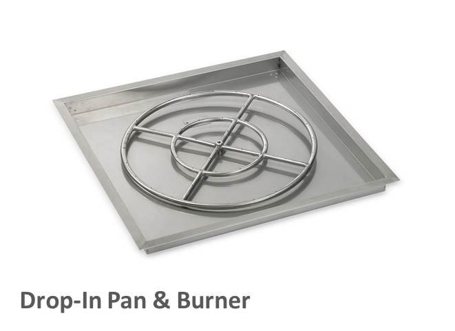 Square Gas Fire Table Kit - Ready-to-Finish - 84" x 84" x 24" [The Outdoor Plus] | Outdoor Heat Direct