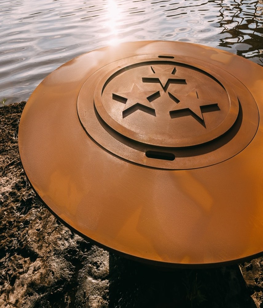 Magnum Fire Pit with Lid  - Free Cover ✓ [Fire Pit Art]  | Outdoor Heat Direct