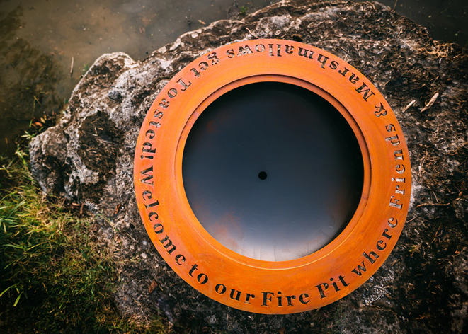Magnum Fire Pit with Lid  - Free Cover ✓ [Fire Pit Art]  | Outdoor Heat Direct