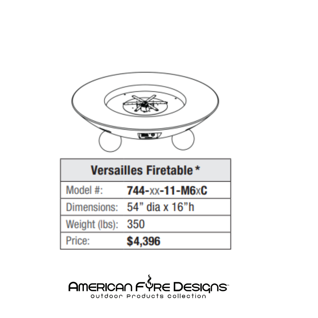 Versailles Firetable + Free Cover - American Fyre Designs | Outdoor Heat Direct