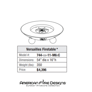 Versailles Firetable + Free Cover - American Fyre Designs