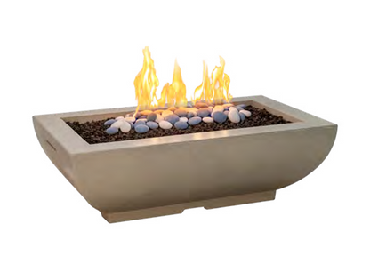 American Fyre Designs Bordeaux Rectangle Fire Bowl + Free Cover  | Outdoor Heat Direct