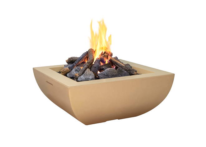 American Fyre Designs Bordeaux Square Fire Bowl + Free Cover - The Fire Pit Collection