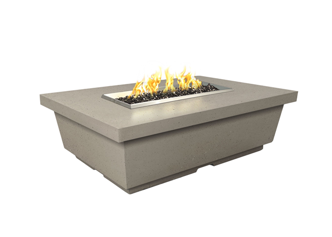 Contempo Rectangle Firetable with Electronic Ignition + Free Cover - American Fyre Designs | Outdoor Heat Direct