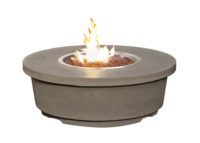 American Fyre Designs Contempo Round Firetable with Electronic Ignition + Free Cover - The Fire Pit Collection