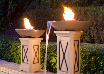 American Fyre Designs 40" Marseille Fire Bowl with Water Spout + Free Cover | Outdoor Heat Direct